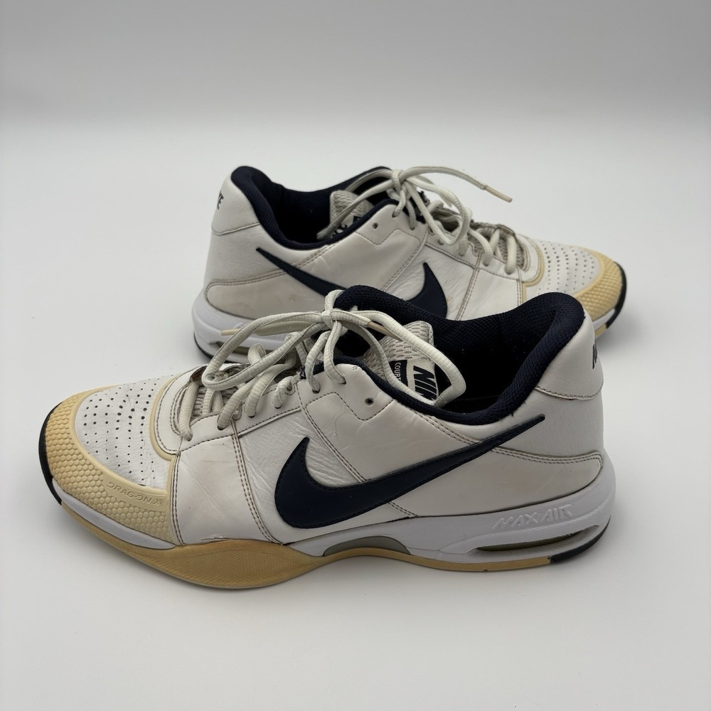 Nike Air Courtballistec 1.2 White Obsidian Navy 344533-141 Mens 11.5 Rare 2008